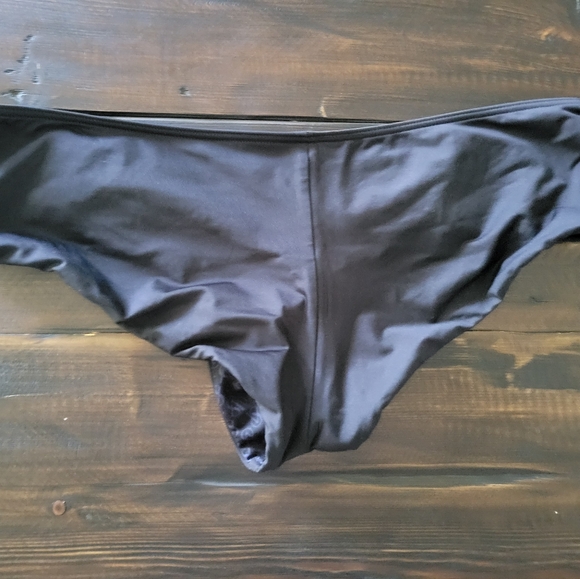 Victoria's Secret Hipster Swim Bottom-Black and Gold hardware-Medium - Picture 3 of 3